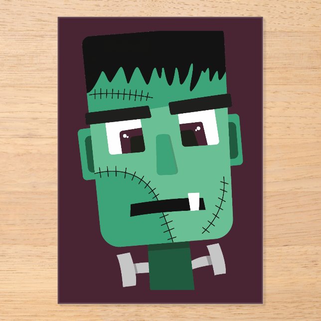 Frankenstein Monsters Kopf Acryleinladungen (Vorderseite)