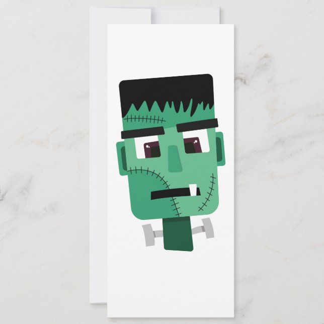 Frankenstein Monsters Kopf Einladung (Vorderseite)