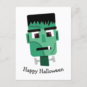 Frankenstein Monsters Kopf Feiertagspostkarte