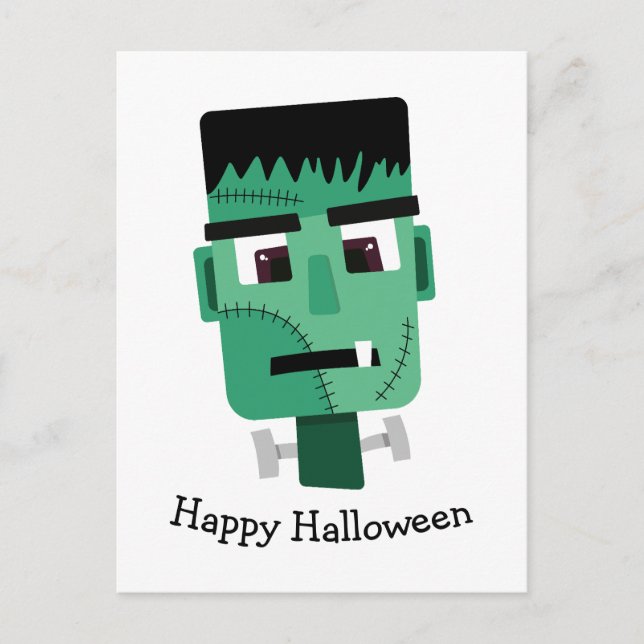 Frankenstein Monsters Kopf Feiertagspostkarte (Vorderseite)