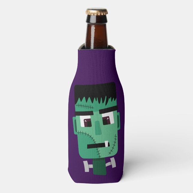 Frankenstein Monsters Kopf Flaschenkühler (Flaschenvorderseite)