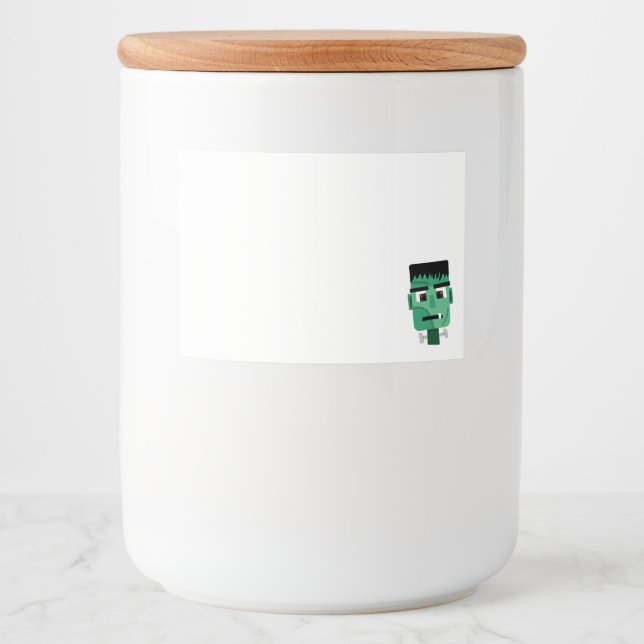 Frankenstein Monsters Kopf Lebensmitteletikett (Vorderseite)