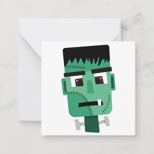 Frankenstein Monsters Kopf Mitteilungskarte (Vorderseite)