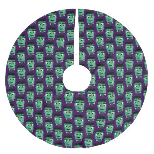 Frankenstein Monsters Kopf Polyester Weihnachtsbaumdecke