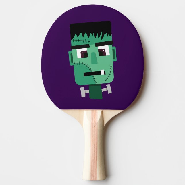 Frankenstein Monsters Kopf Tischtennis Schläger (Vorderseite)