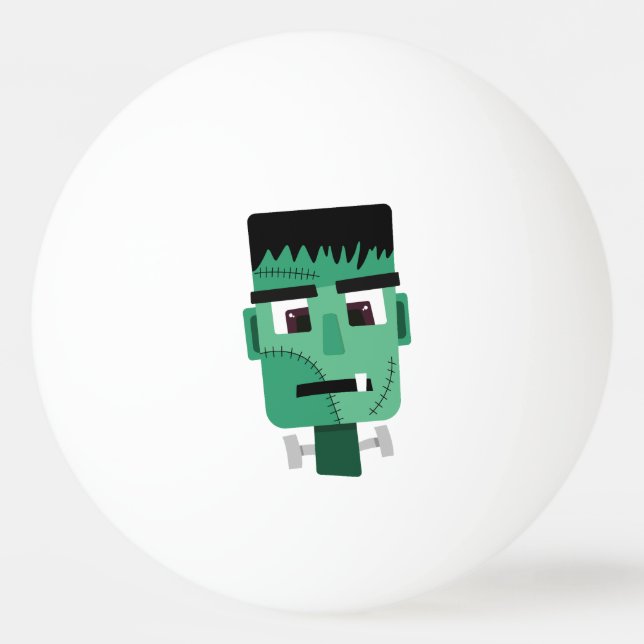 Frankenstein Monsters Kopf Tischtennisball (Vorderseite)