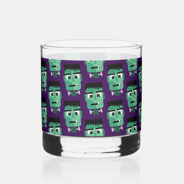 Frankenstein Monsters Kopf Whiskyglas (Vorderseite)