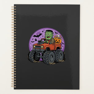 Frankenstein-Monstertruck-Halloween-Grafikdesign Planer