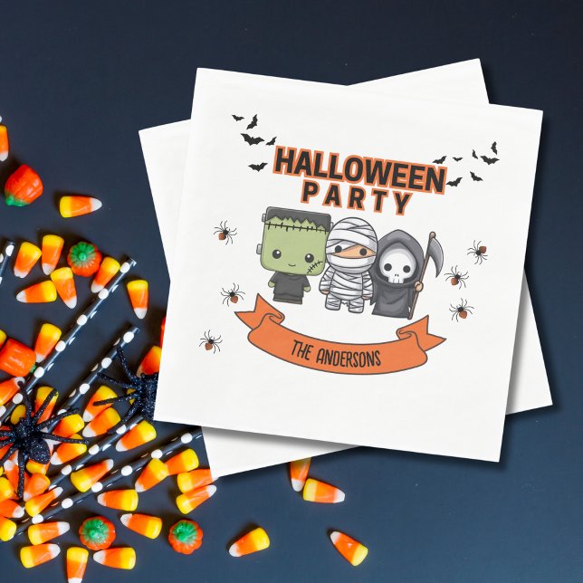 Frankenstein Mummy Grim Sensenmann Spooky Hallowee Serviette (Von Creator hochgeladen)