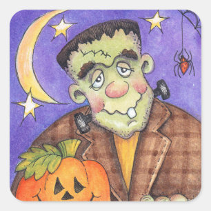 Frankenstein Quadratischer Aufkleber
