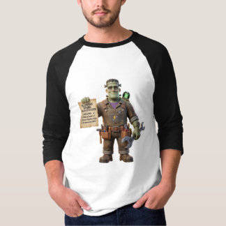 Frankenstein Repair Mechanic Funny Halloween Ragla T-Shirt