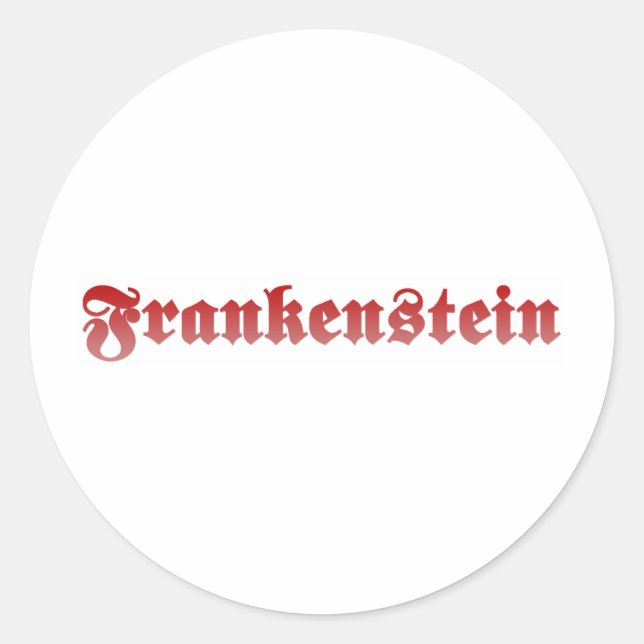 Frankenstein Runder Aufkleber (Vorderseite)