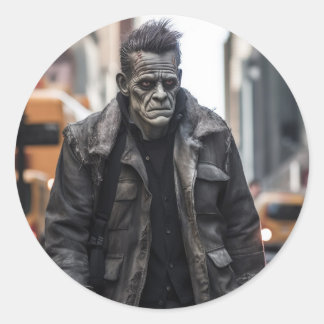 Frankenstein Runder Aufkleber