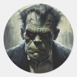 Frankenstein Runder Aufkleber
