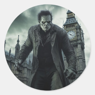 Frankenstein Runder Aufkleber