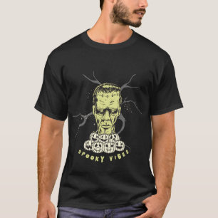 Frankenstein Spooky Vibes Halloween T - Shirt