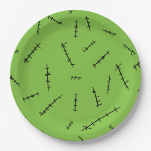 Frankenstein Stitches Pappteller