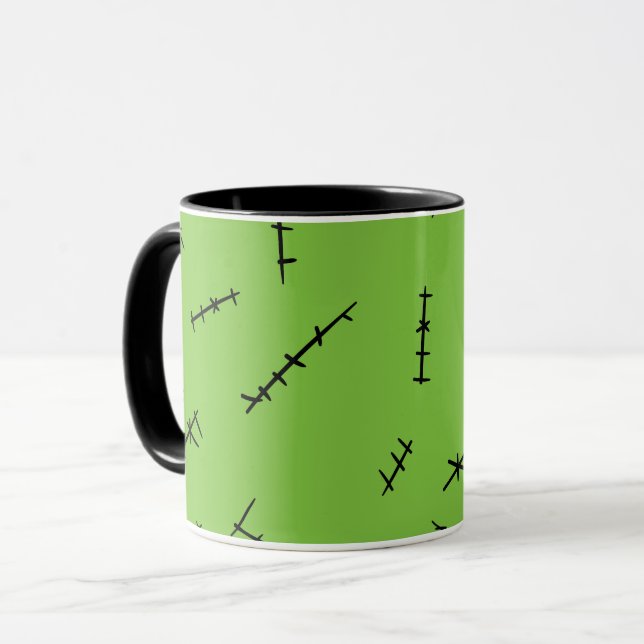 Frankenstein Stitches Tasse (Vorderseite Links)