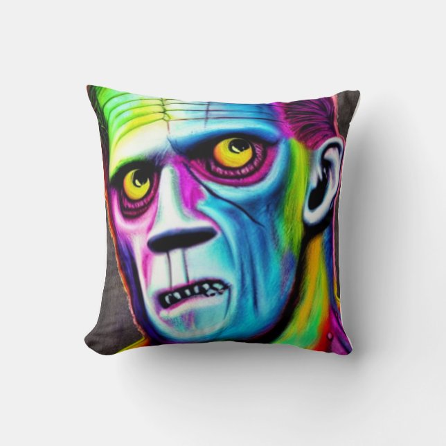 Frankenstein Throw Pillow Kissen (Vorderseite)