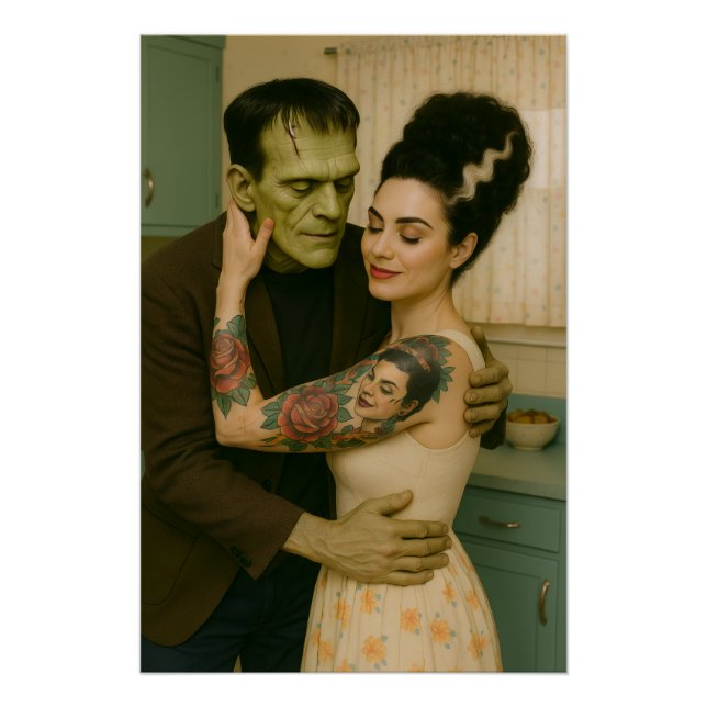 Frankenstein und Bride MCM Art Poster (Vorderseite)