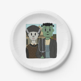 Frankenstein und Frankenstein Pappteller