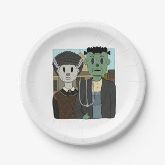Frankenstein und Frankenstein Pappteller