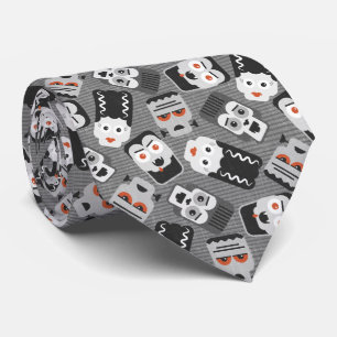 Frankenstein und spukhafte Freunde - schwarz, weiß Krawatte