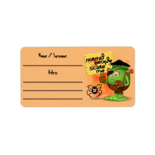Frankenstein-Zeichen "Normal People Scare Me" Adressaufkleber