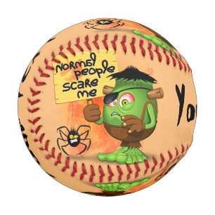 Frankenstein-Zeichen "Normal People Scare Me" Baseball