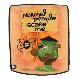 Frankenstein-Zeichen "Normal People Scare Me" Rucksack