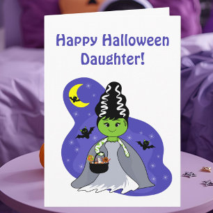 Frankensteins Braut Halloween-Tochter Karte