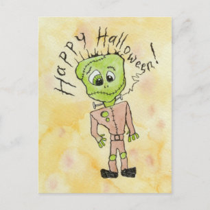 Frankensteins Halloween Postkarte