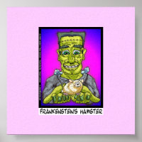 Frankensteins Hamster Funny Canvas Print