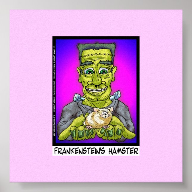 Frankensteins Hamster Funny Canvas Print Poster (Vorne)
