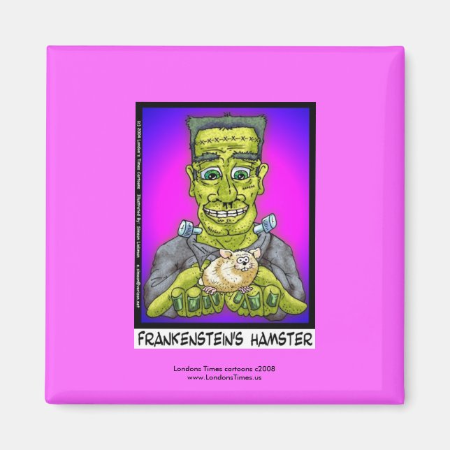 Frankensteins Hamster Funny Cartoon Magnet (Vorne)