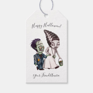 Frankensteins "Monster & Bride Halloween"-Tag Geschenkanhänger
