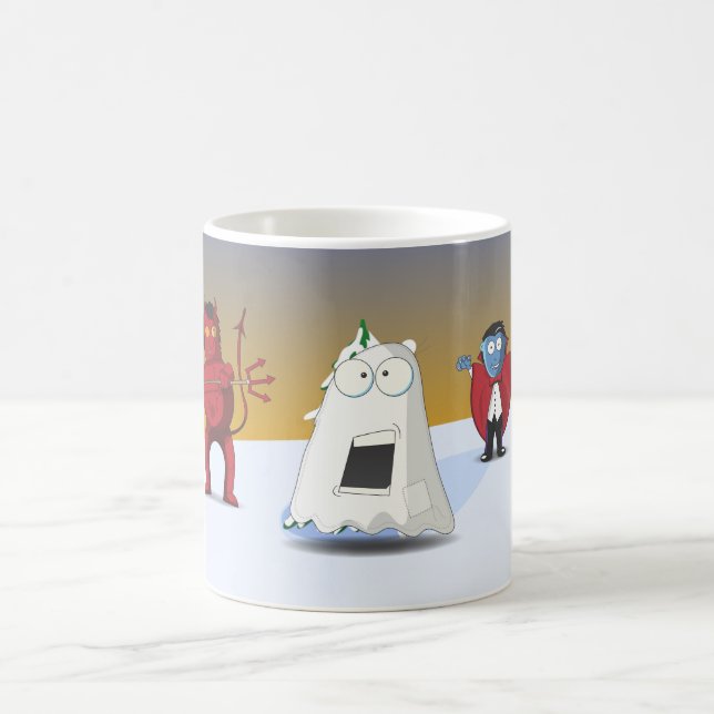Frankensteins Monster, Mama, Teufel und Vampire Kaffeetasse (Mittel)