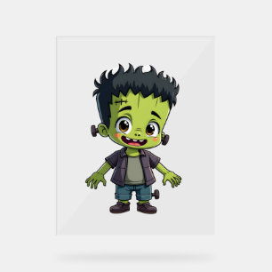 Frankensteins Monster - Niedlicher Halloween-Carto Acrylschild