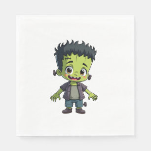 Frankensteins Monster - Niedlicher Halloween-Carto Serviette