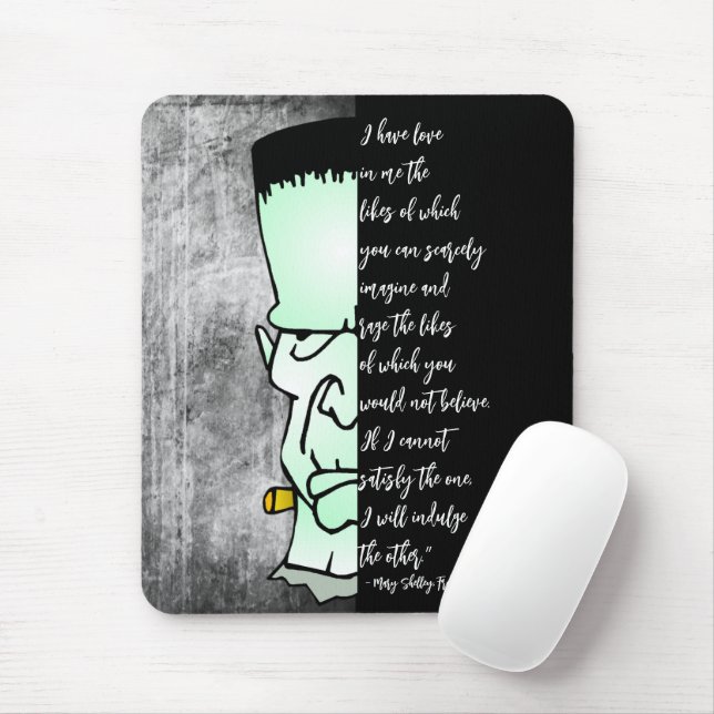 Frankensteins Monster, Shelley Liebe & Rage Quote Mousepad (Mit Mouse)