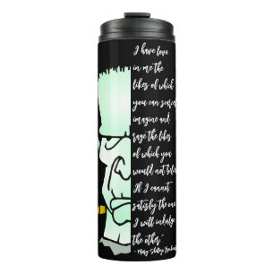 Frankensteins Monster, Shelley Liebe & Rage Quote Thermosbecher