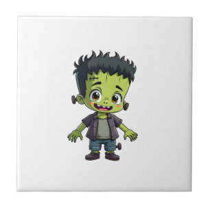 Frankensteins Monster - Süße Halloween-Cartoon-Shi Fliese