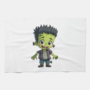 Frankensteins Monster - Süßer Halloween-Cartoon-Sh Geschirrtuch
