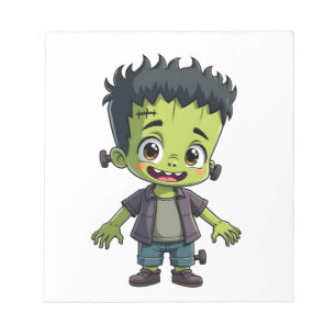 Frankensteins Monster - Süßes Halloween-Cartoon-Sh Notizblock