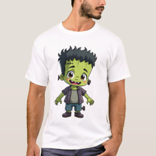 Frankensteins Monster - Süßes Halloween-Cartoon-Sh T-Shirt