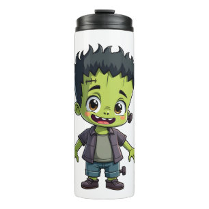Frankensteins Monster - Süßes Halloween-Cartoon-Sh Thermosbecher
