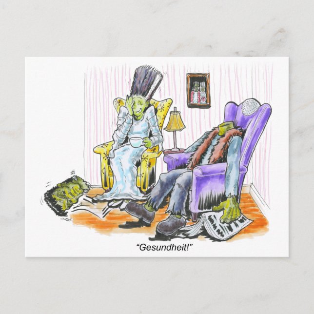Frankensteins Schläge Postkarte (Vorderseite)
