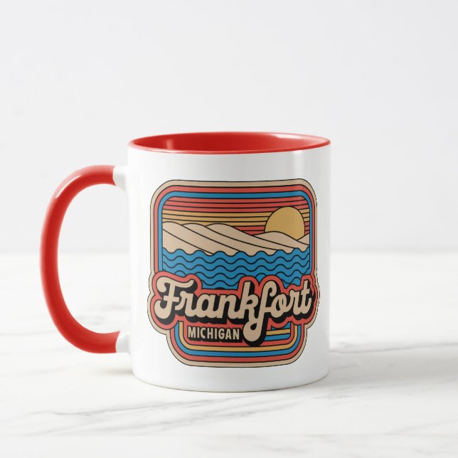 Frankfort 70er Retro Michigan Vintag Tasse (Links)