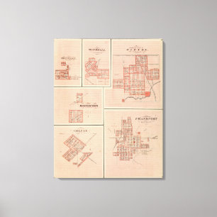 Frankfort, Clinton Co mit Tipton Leinwanddruck