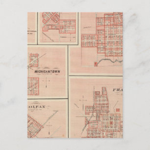 Frankfort, Clinton Co mit Tipton Postkarte